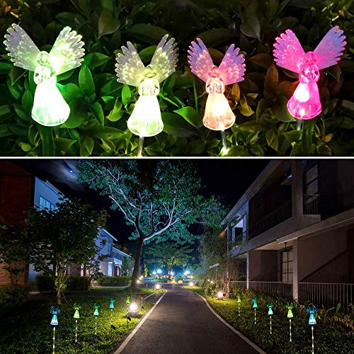 Waterproof Multi-Color Angel Solar Garden Lights