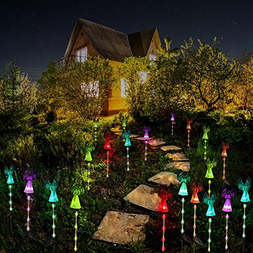 Waterproof Multi-Color Angel Solar Garden Lights
