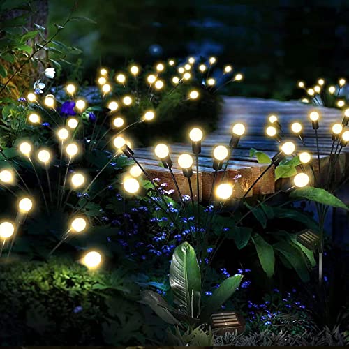 2 Solar Firefly Starburst Garden Lights