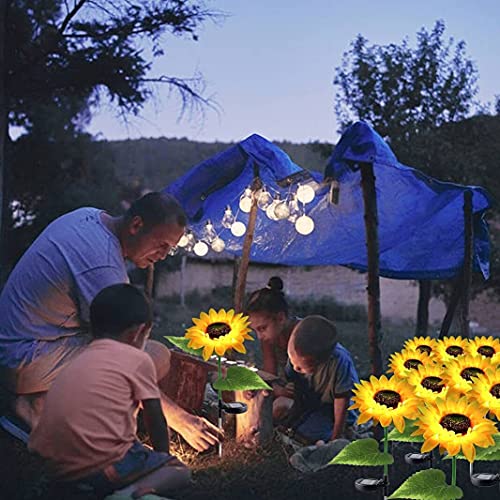 Sunflower Solar Garden Lights, Waterproof Decorative Stakes