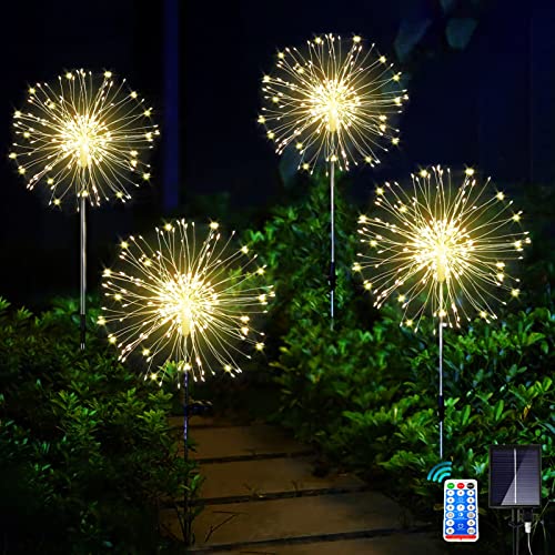 120 LED Solar Firework Garden Lights with Remote