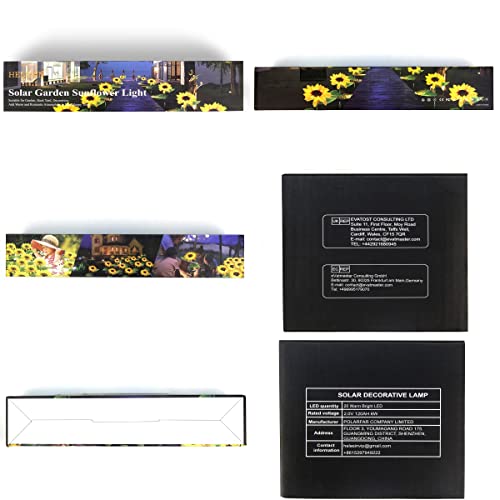Sunflower Solar Garden Lights, Waterproof Decorative Stakes