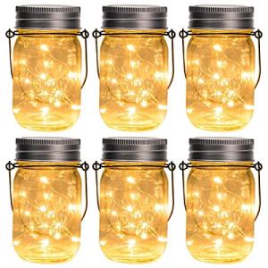 Waterproof Solar Mason Jar Lights - 6 Pack