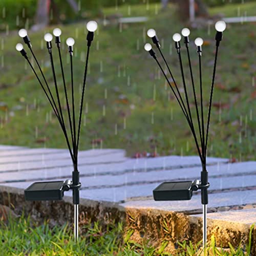 2 Solar Firefly Starburst Garden Lights