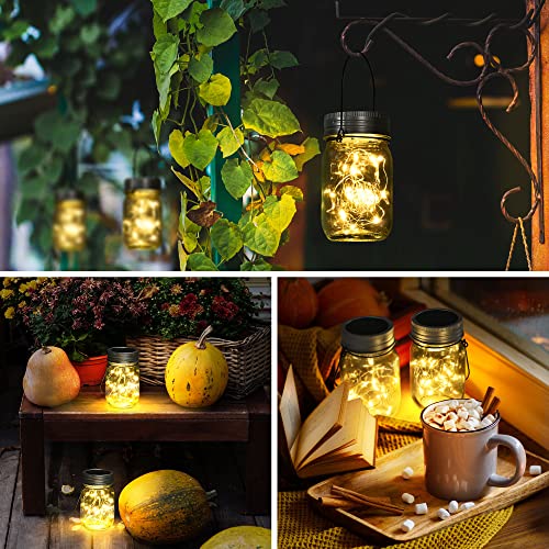 6-Pack Hanging Solar Mason Jar Lights