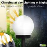 6-Pack Solar LED Garden Globe Lights