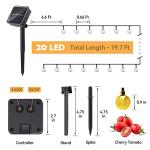 ITICdecor 20LED Waterproof Solar String Lights 13ft