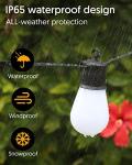 48Ft Waterproof RGB Solar Garden Lights with App Control