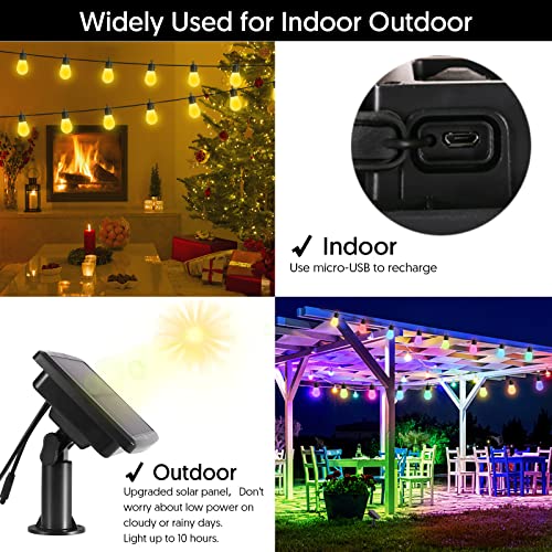 15M Solar/USB Garden String Lights - 20 Modes