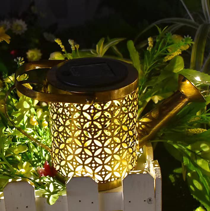 Solar Watering Can Fairy Lights for Outdoor Décor