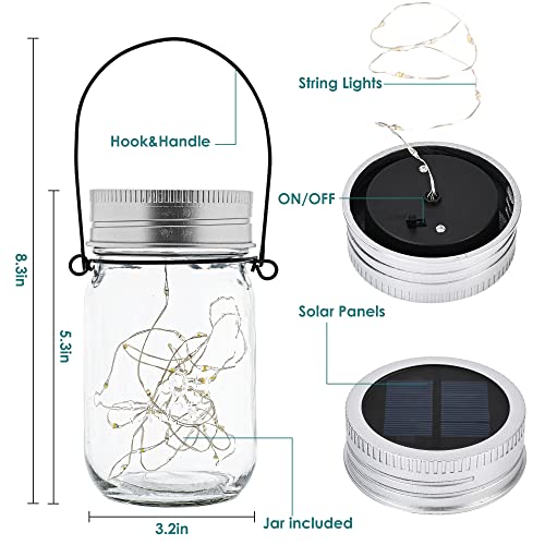 6-Pack Hanging Solar Mason Jar Lights