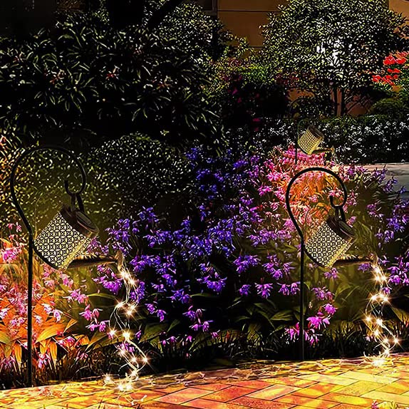Solar Watering Can Fairy Lights for Outdoor Décor