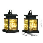 Set of 2 Solar Lanterns for Outdoor Decor