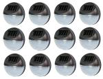 Solar LED Fence Lights for Outdoor Decor - 12 Pack
