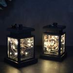 Set of 2 Solar Lanterns for Outdoor Decor