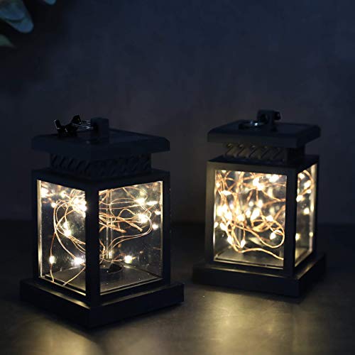 Outdoor Solar Lanterns with Fairy Lights