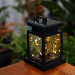 Set of 2 Solar Lanterns for Outdoor Decor