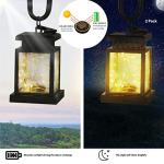 Set of 2 Solar Lanterns for Outdoor Decor