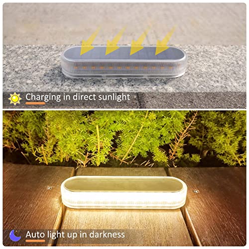 Solar Decking Lights 4 Pack - IP68 Waterproof