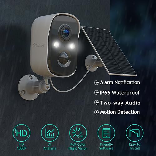 Wireless Solar Security Camera with AI Motion Detection