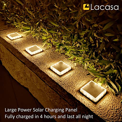 Lacasa Solar Decking Lights - 4 Pack Warm White LED