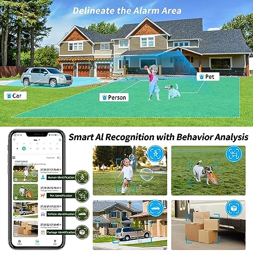 Wireless Solar Security Camera with AI Motion Detection