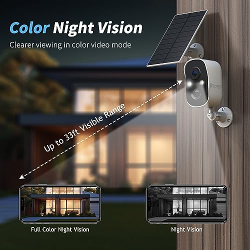 Wireless Solar Security Camera with AI Motion Detection