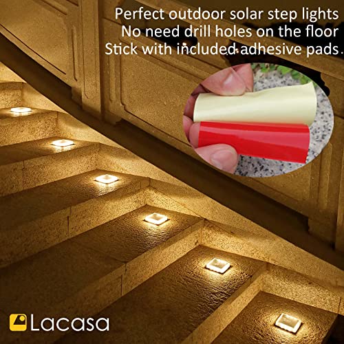Lacasa Solar Decking Lights - 4 Pack Warm White LED