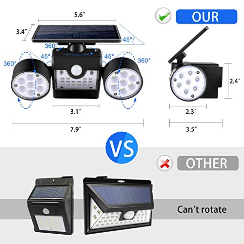 Waterproof Dual Head Solar Garden Lights