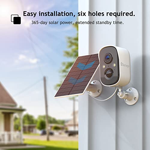 Wireless Solar Security Camera with AI Motion Detection