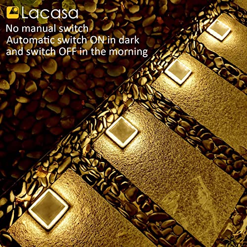 Lacasa Solar Decking Lights - 4 Pack Warm White LED