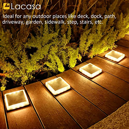 Lacasa Solar Decking Lights - 4 Pack Warm White LED