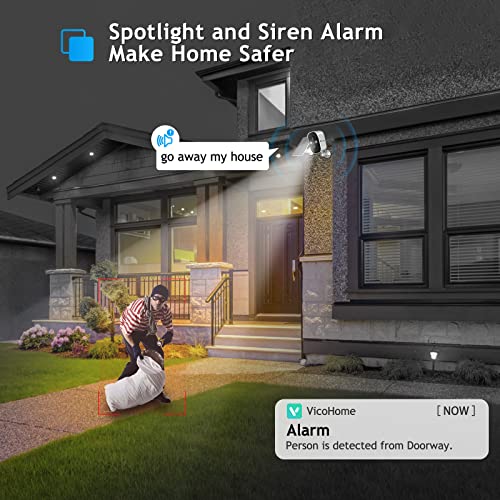 Wireless Solar Security Camera with AI Motion Detection