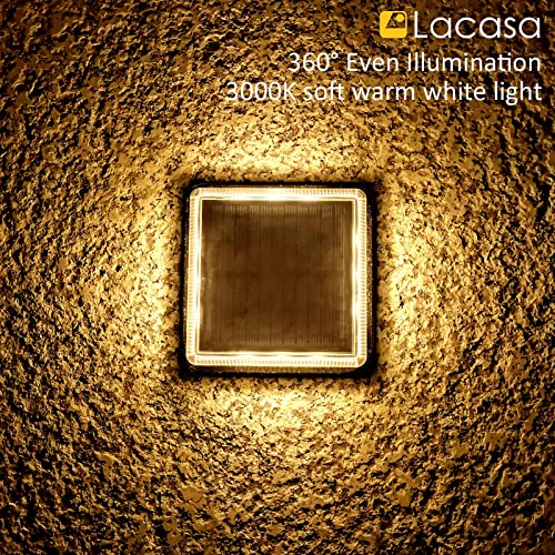 Lacasa Solar Decking Lights - 4 Pack Warm White LED