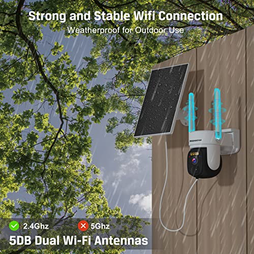 Wireless Solar Security Camera with 2K Quality