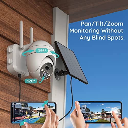 Wireless Solar Security Camera with Color Night Vision