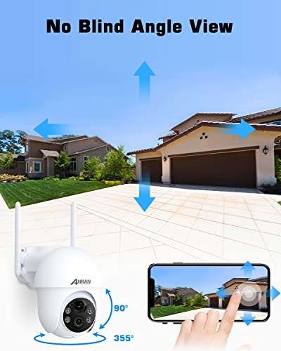 ANRAN Solar Security Camera with 360° View and AI