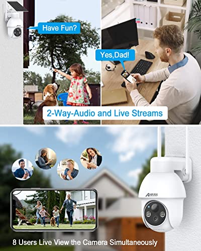 ANRAN Outdoor Solar 2K Security Camera: Smart, Wireless