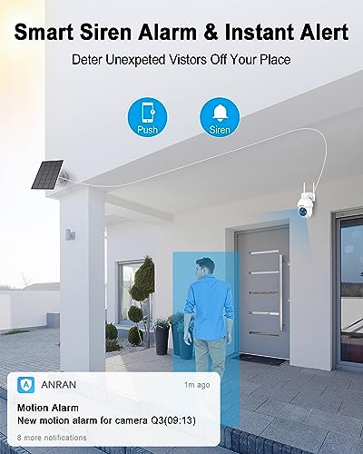 ANRAN Outdoor Solar 2K Security Camera: Smart, Wireless