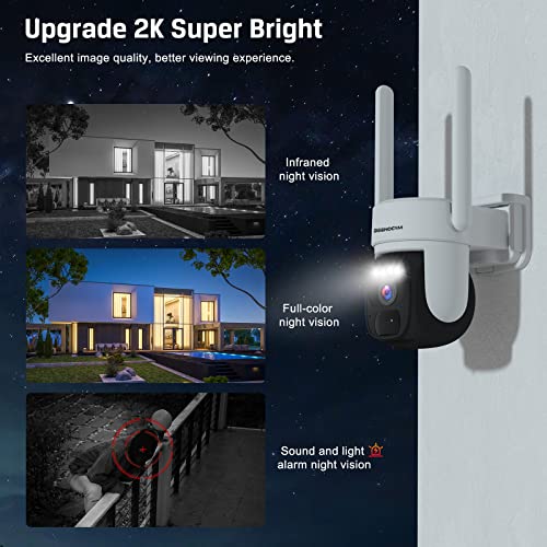 Wireless Solar Security Camera with 2K Quality