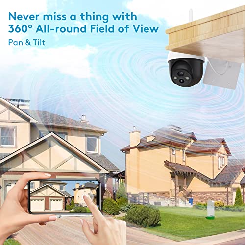 DEKCO Wireless Solar Security Camera with Spotlight