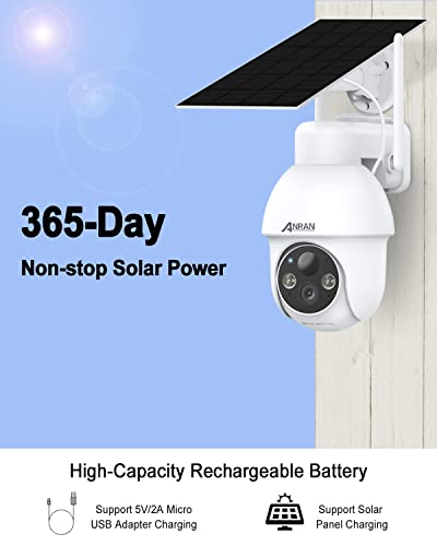 ANRAN Outdoor Solar 2K Security Camera: Smart, Wireless
