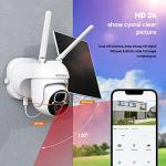 Solar Outdoor Security Camera with 2K Night Vision