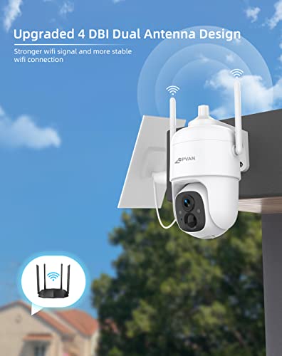 Solar-powered Security Camera with Night Vision and Motion Detection