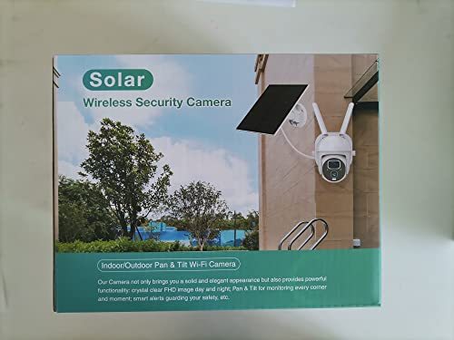 SV3C Wireless Solar Camera Outdoor, 2K PTZ WiFi Security Cameras, Pan Tilt Outside Battery Camera with Spotlight, PIR Motion Detection, Color Night Vision, 2-Way Audio, Alexa, Cloud & SD Card Storage