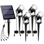 CREPOW 4-in-1 Solar Outdoor Spot Lights