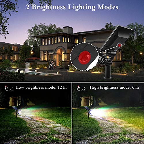 2 Pack Colored Solar Spotlights with Sensor
