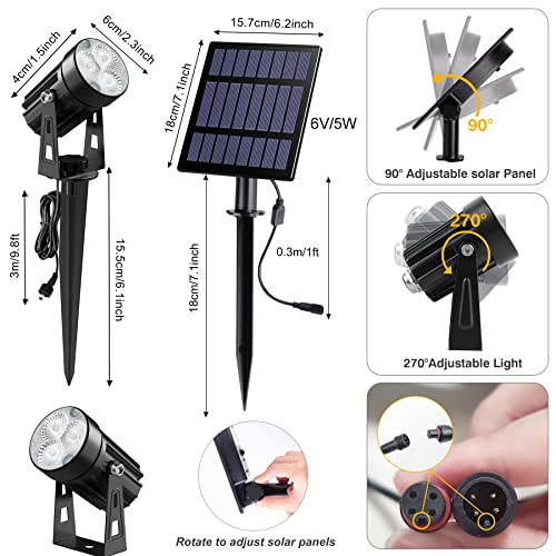 Cold White Solar Spotlights for Landscapes