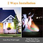 F-TECK 2-in-1 Solar Spotlights with Color Options