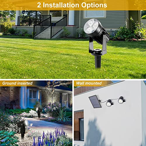Cold White Solar Spotlights for Landscapes